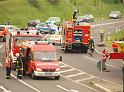 Schwerer Unfall mit Reisebus Lohmar Donrather Dreieck P438